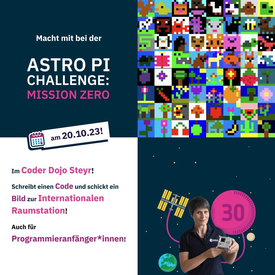 AstroPi Challenge bei 5 Jahre CoderDojo Steyr am 20.10.2023